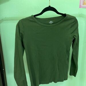 St. John's Bay Forest Green Long Sleeve Tee